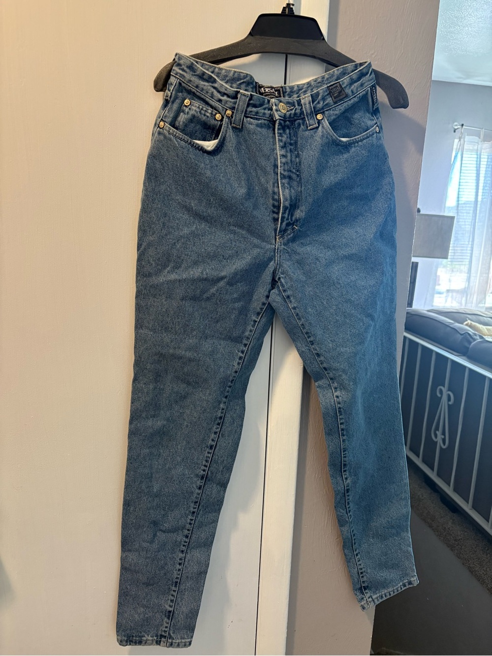 Versace High-Rise Blue Denim Jeans